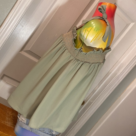 Cato Olive Green Ruffle Blouse NWTs - Picture 7 of 12